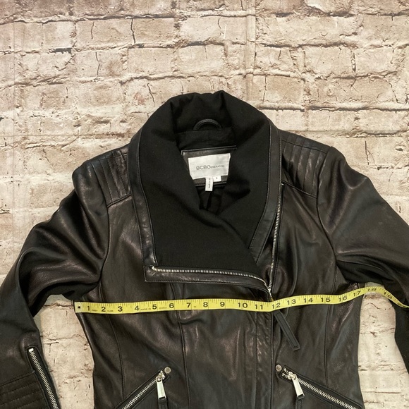 BCBG generation black real leather detailed jacket size S. - Picture 15 of 15